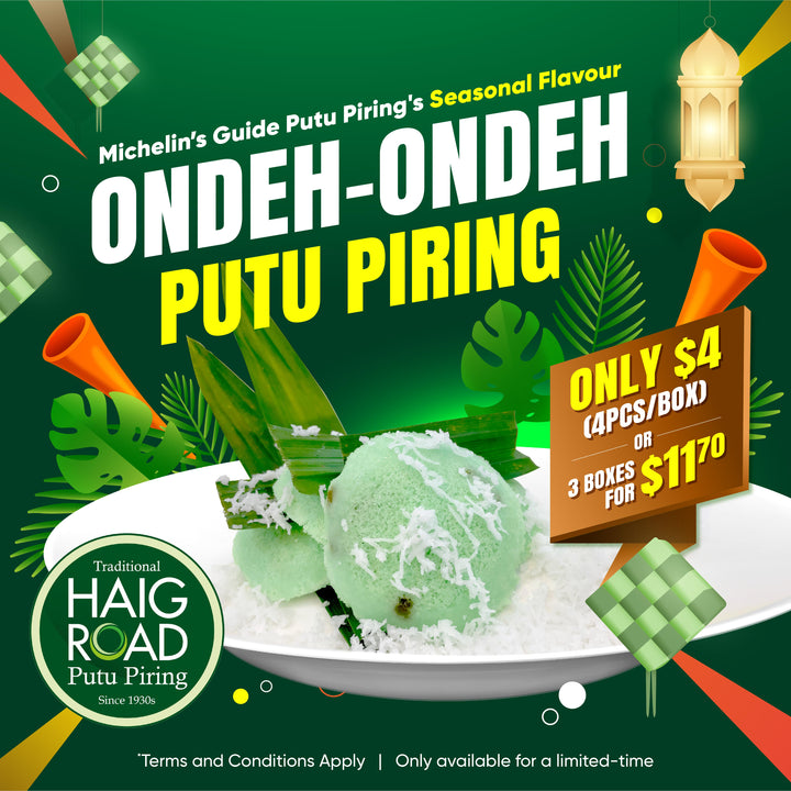 Ondeh-Ondeh Putu Piring (4 pieces a box) THREE BOXES (New) Seasonal